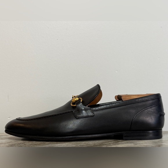 GUCCI Jordaan Horsebit Black Leather Loafer 8 / 8.5 US 1953 Moccasin $1100 - Picture 4 of 11